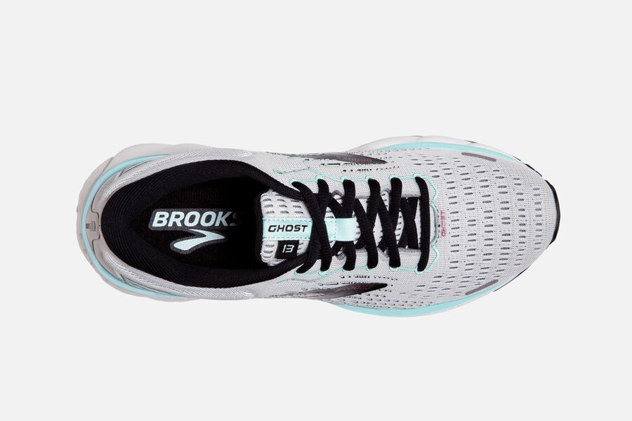 Brooks Ghost 13 Road Running Shoes Womens - White/Black - TPGOZ-0461